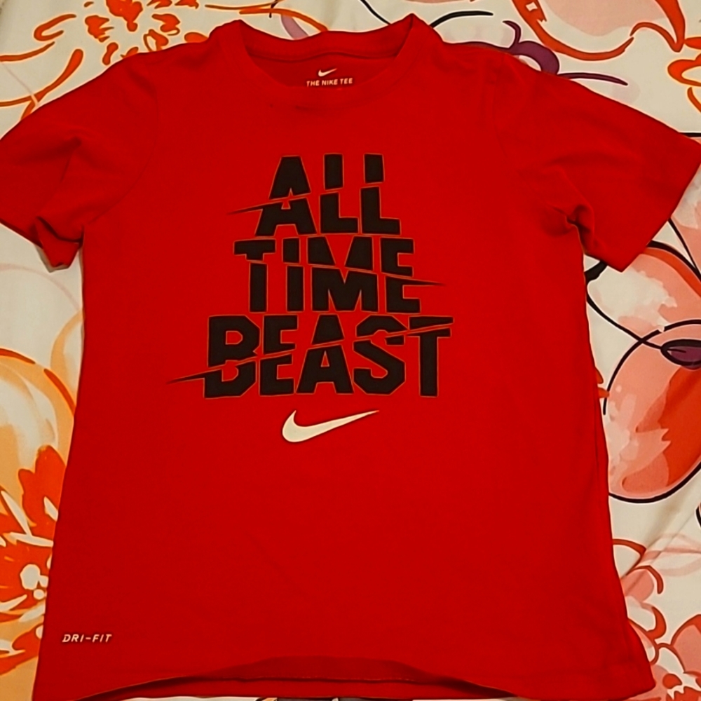 Boy's Nike Red All Time Beast Shirt Size Small
